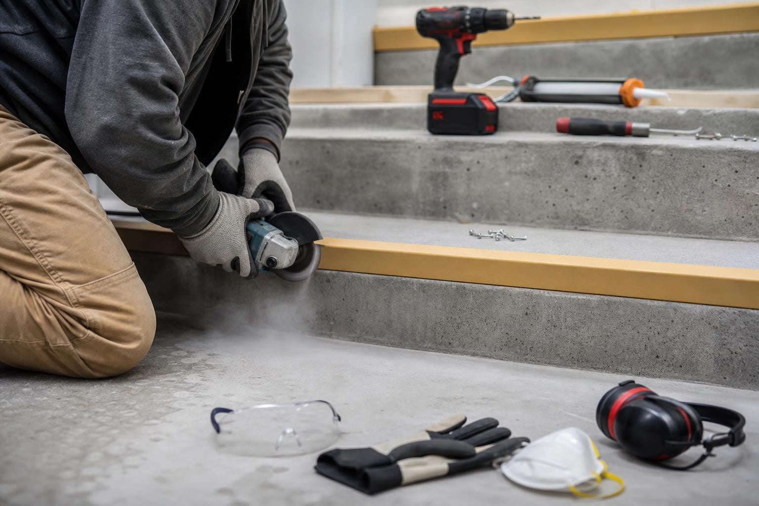 Tools Needed to Cut and Install Fiberglass Stair Nosings