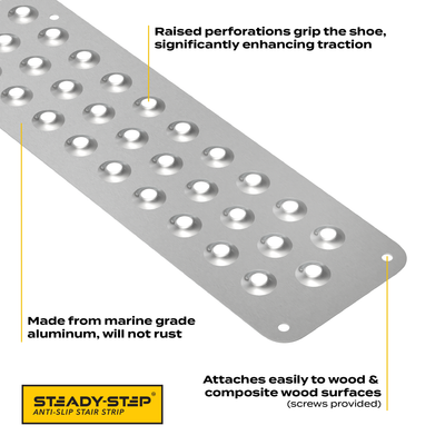 Anti-Slip Stair Strip for Outdoor Stairs - Durable Aluminum