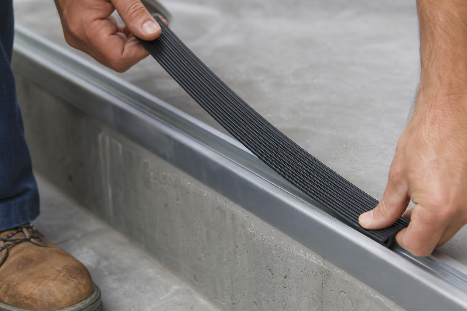 How to Install Anti-Slip Inserts into Aluminum Nosings