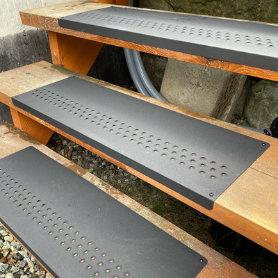 Anti-Slip Stair Tread Cover for Outdoor Stairs - Durable Aluminum